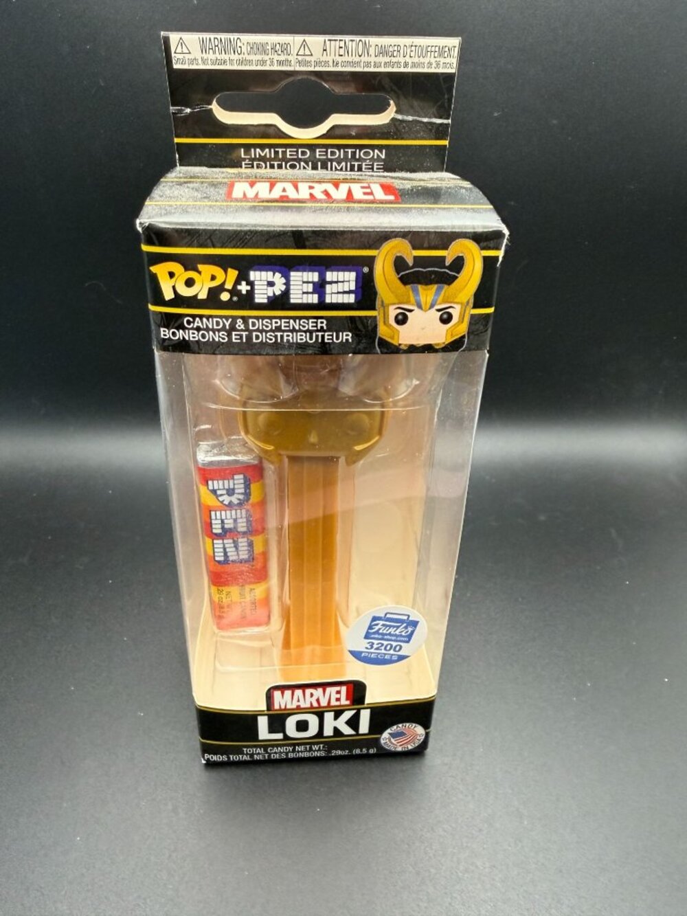 Funko POP! PEZ Marvel Loki Gold Funko Exclusive Candy Dispenser Collectible Figu